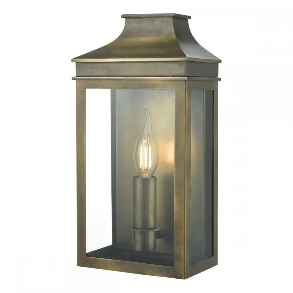 Vapour Coach Lantern in Weathered Brass