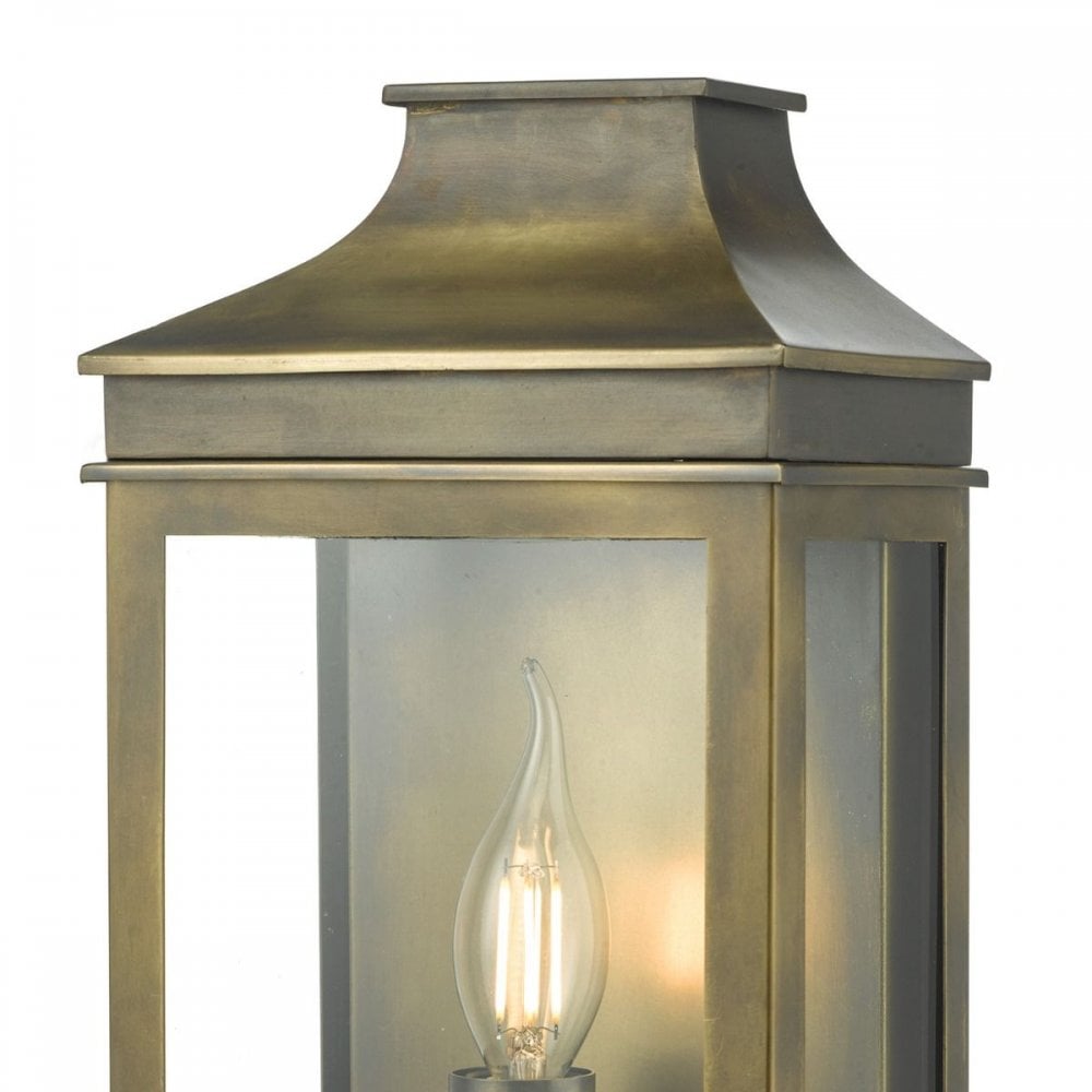 Vapour Coach Lantern in Weathered Brass