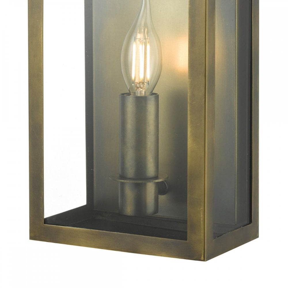 Vapour Coach Lantern in Weathered Brass