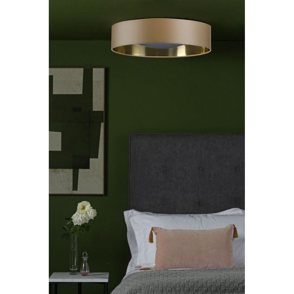 Wren 3 Light Flush with Bespoke Shade