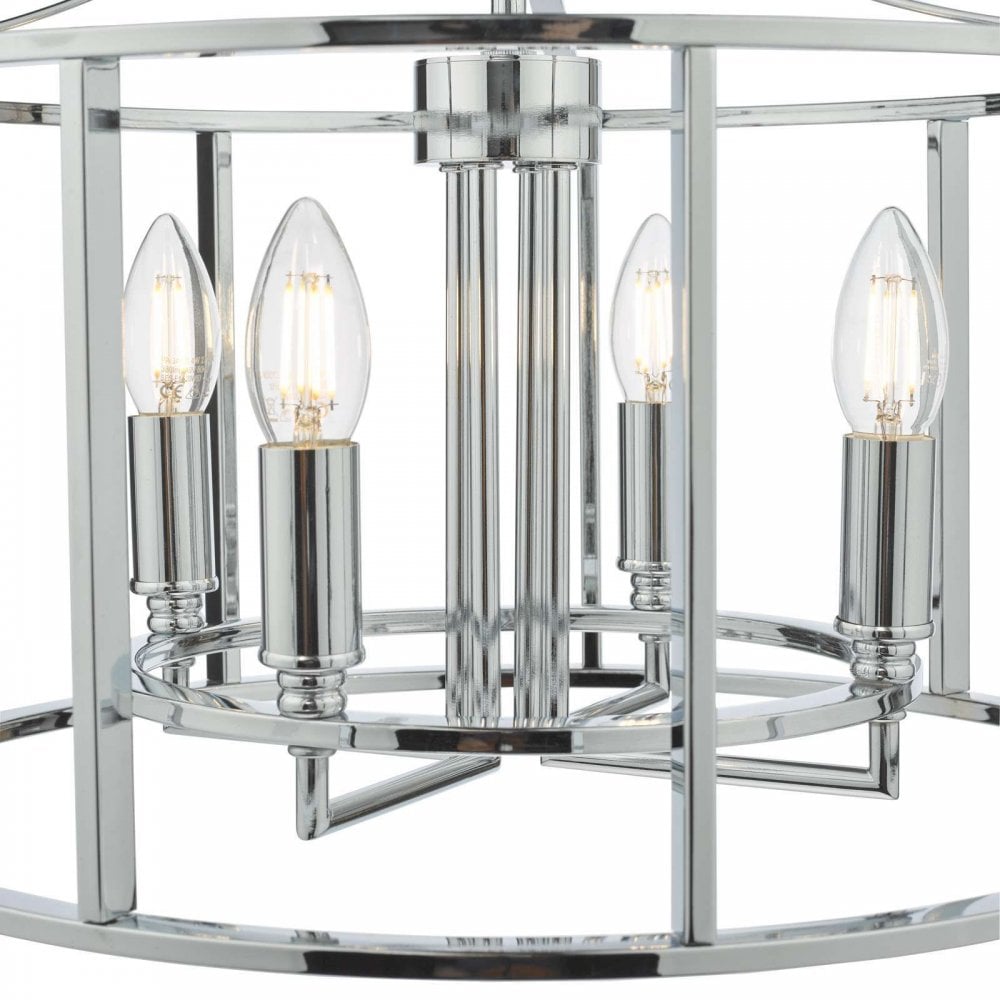 Myka 4 Light Pendant in Polished Chrome