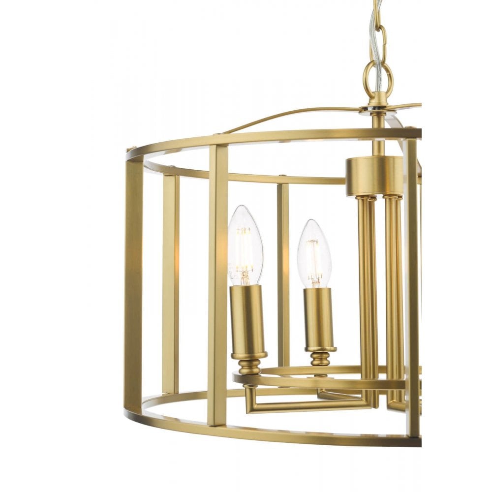 Myka 4 Light Pendant in Brushed Bronze