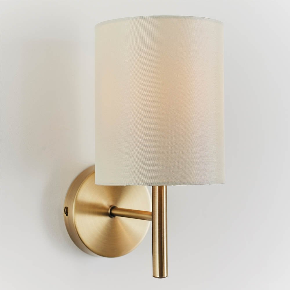 Brio Wall Light in Antique Brass C/W