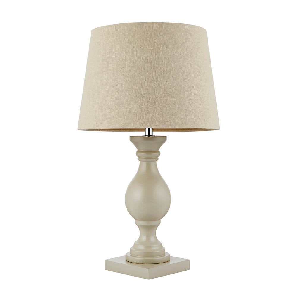 Marsham Taupe Table Lamp C/W Shade