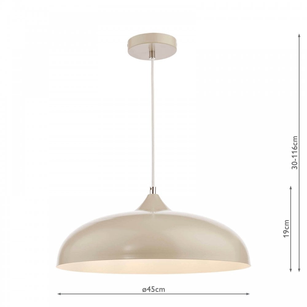 Kaelan 1 Light Pendant in Taupe