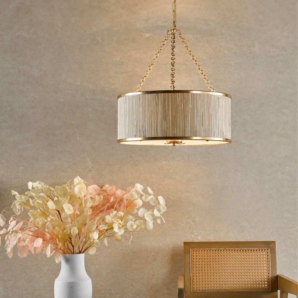 Fennella 5 Light Gold Leaf Pendant