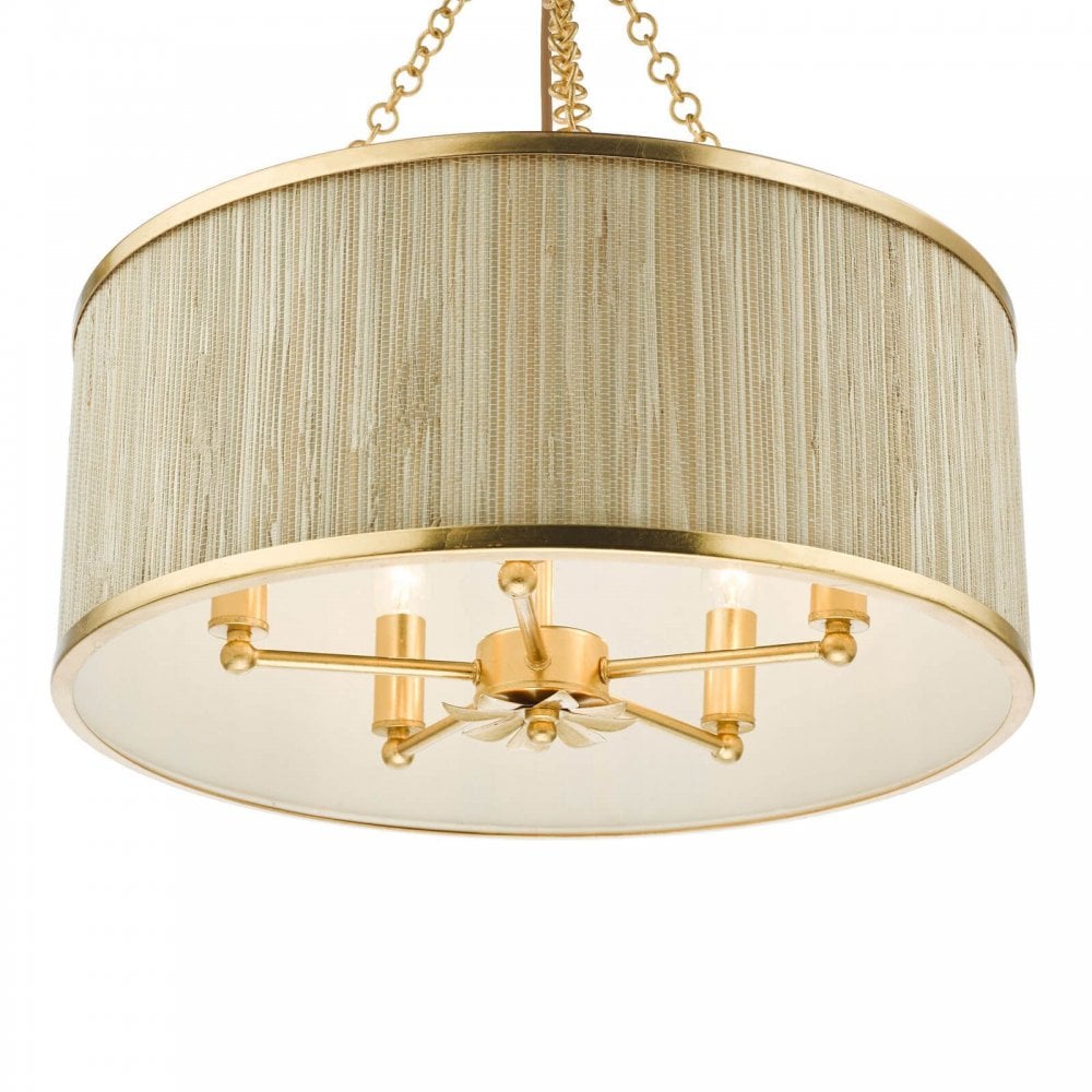 Fennella 5 Light Gold Leaf Pendant