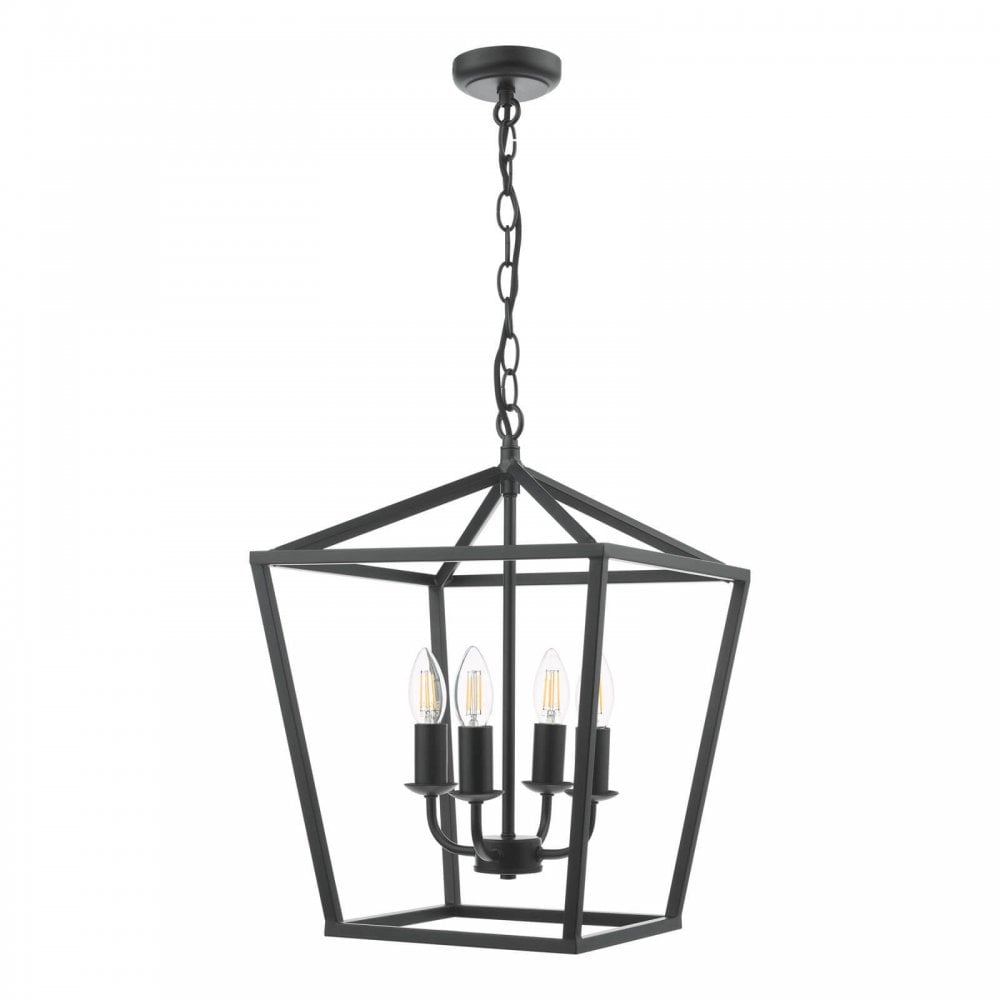 Fionn 4 Light Matt Black Pendant