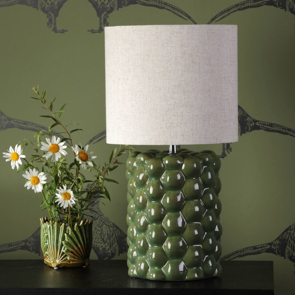 Jayden Green Table Lamp C/W Shade