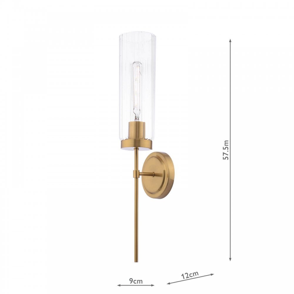 Jodelle Polished Bronze Wall Light