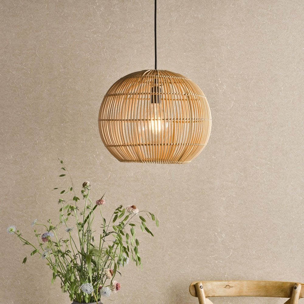Kesler Natural Rattan Pendant