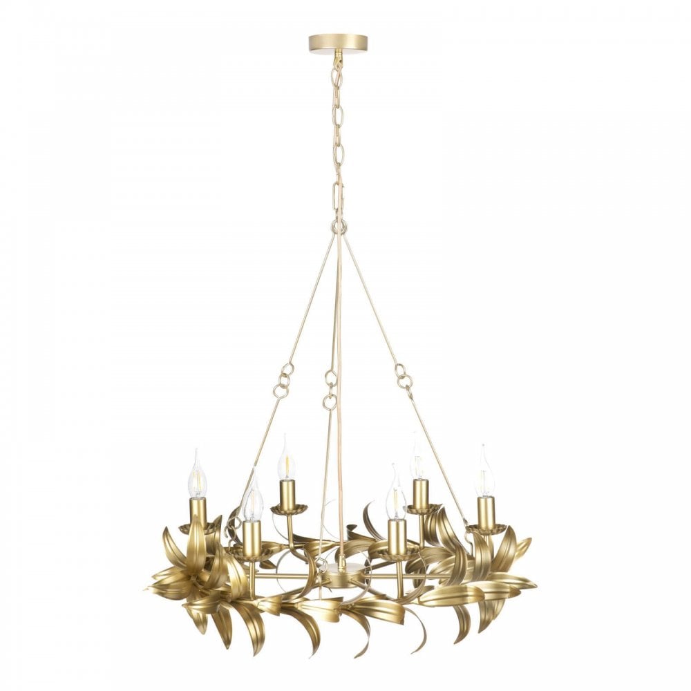 Nadria 6 Light Satin Gold Pendant