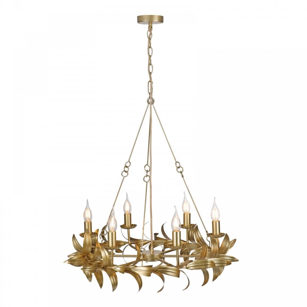 Nadria 6 Light Satin Gold Pendant