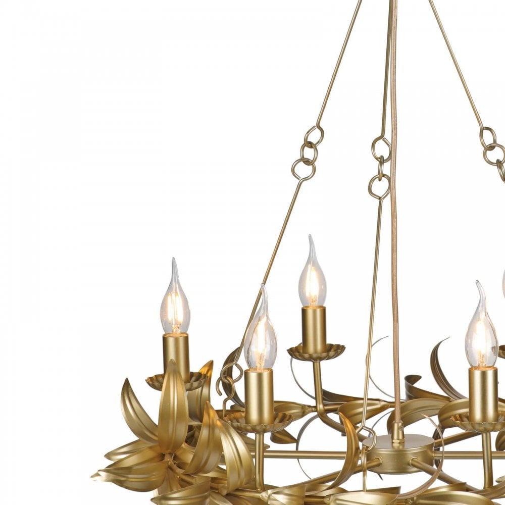 Nadria 6 Light Satin Gold Pendant