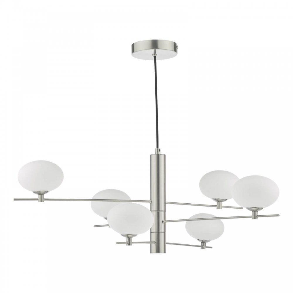 Jasper 6 Light Satin Nickel Pendant