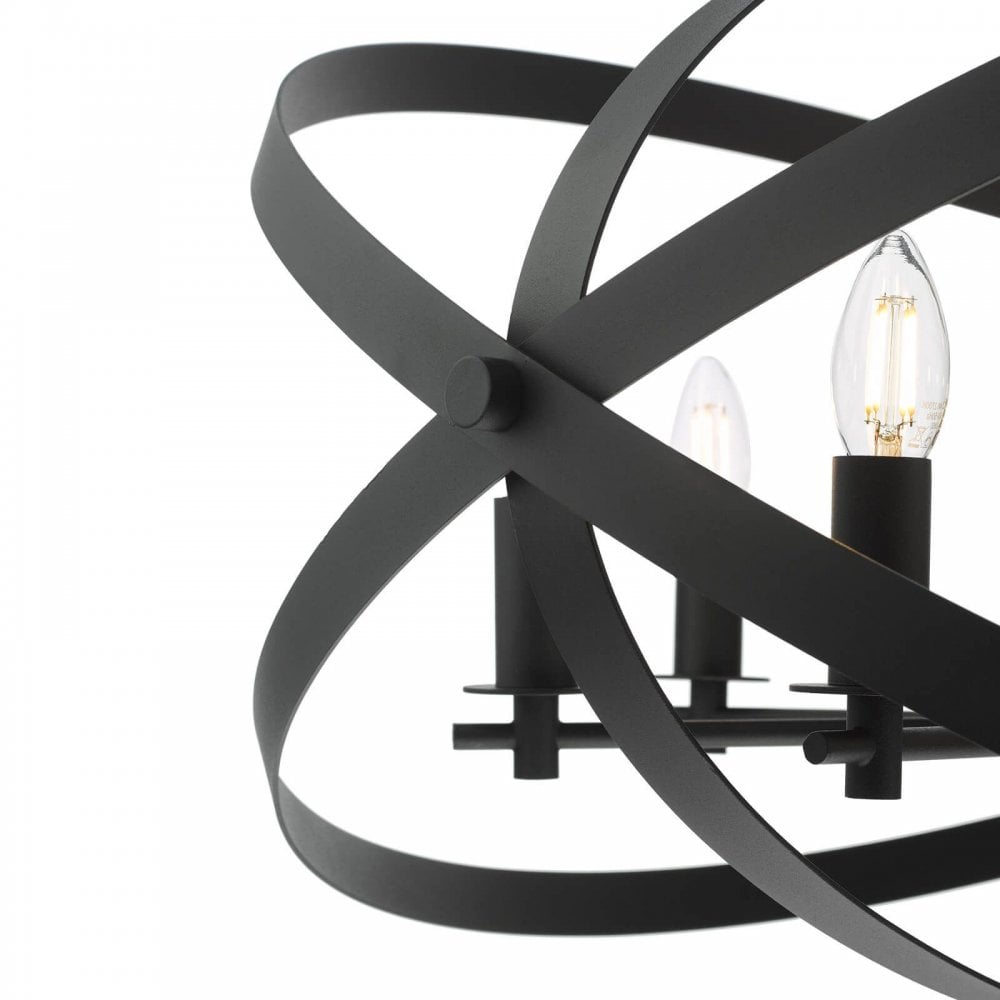 Nitya 8 Light Matt Black Pendant
