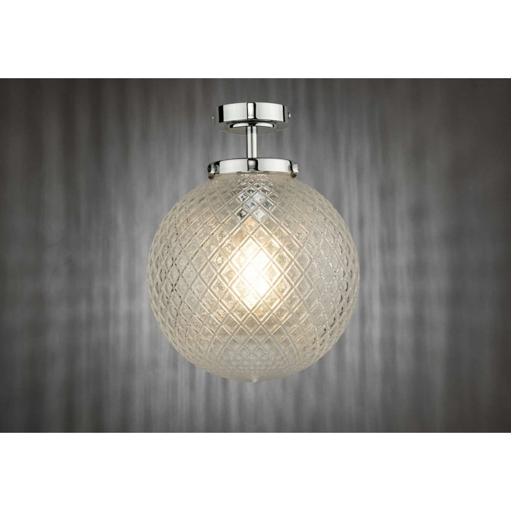 Wayne Bathroom Semi Flush Fitting in Polished Chrome