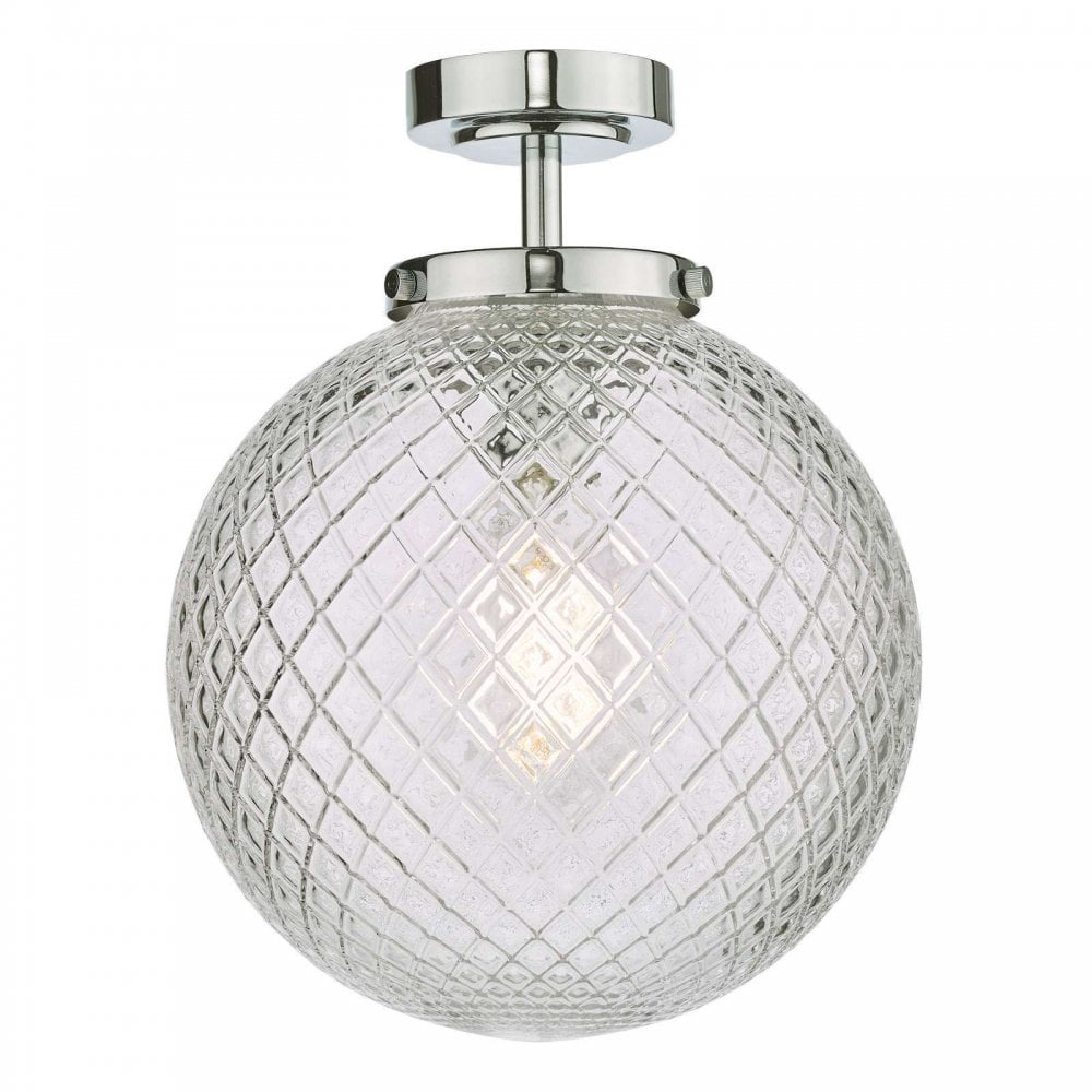 Wayne Bathroom Semi Flush Fitting in Polished Chrome