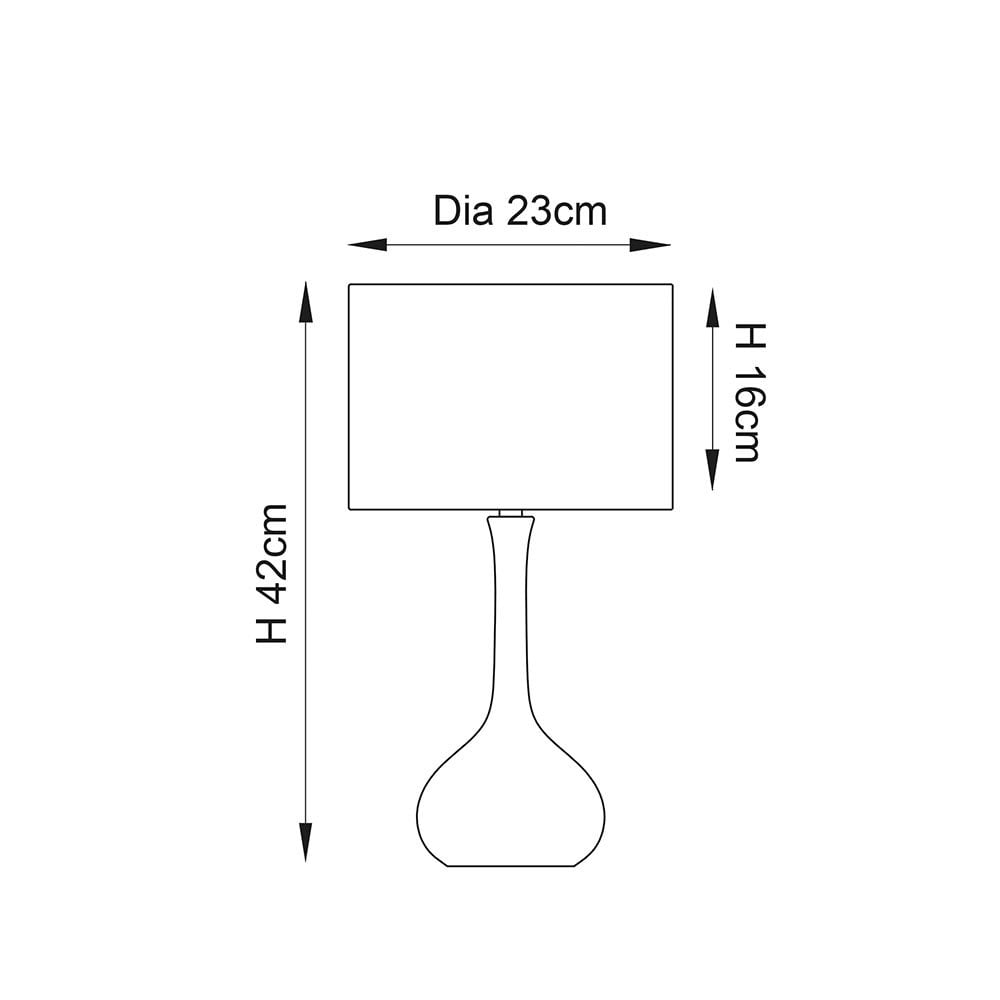 Piccadilly Touch Table Lamp in Nickel C/W Shade