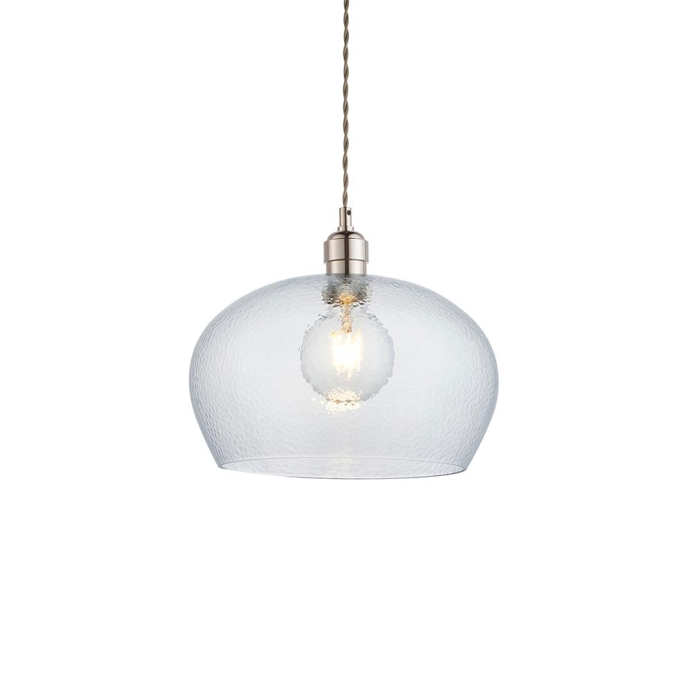 Molly Hammered Glass Bowl Pendant