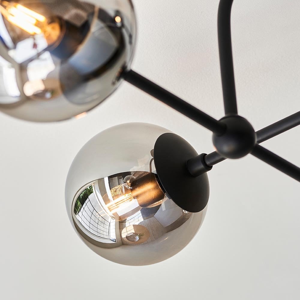 Erin Black Semi Flush C/W Smoked Shades