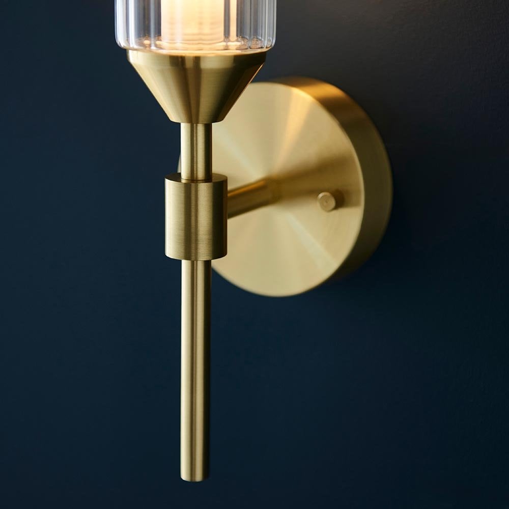 Sally Satin Brass Single Wall Light