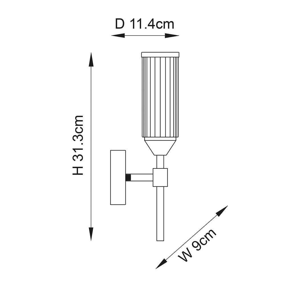 Sally Satin Brass Single Wall Light