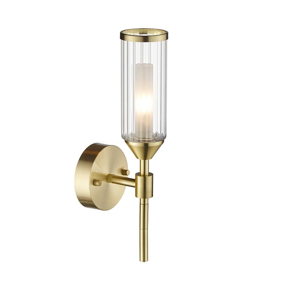 Sally Satin Brass Single Wall Light