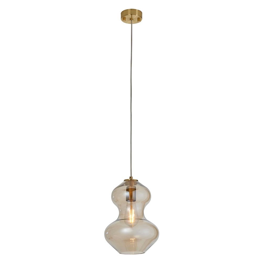 Kelda Satin Brass Champagne Glass Shaped Pendant
