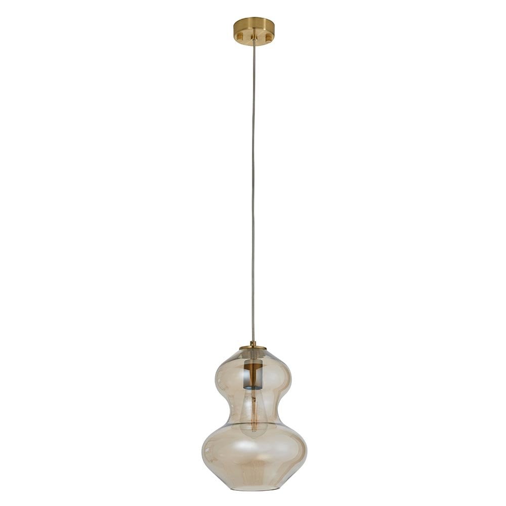 Kelda Satin Brass Champagne Glass Shaped Pendant