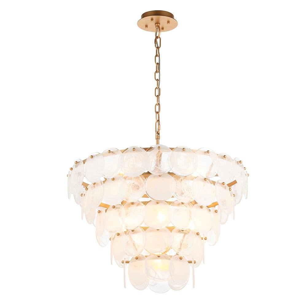 Bella Antique Gold with White & Clear Glass