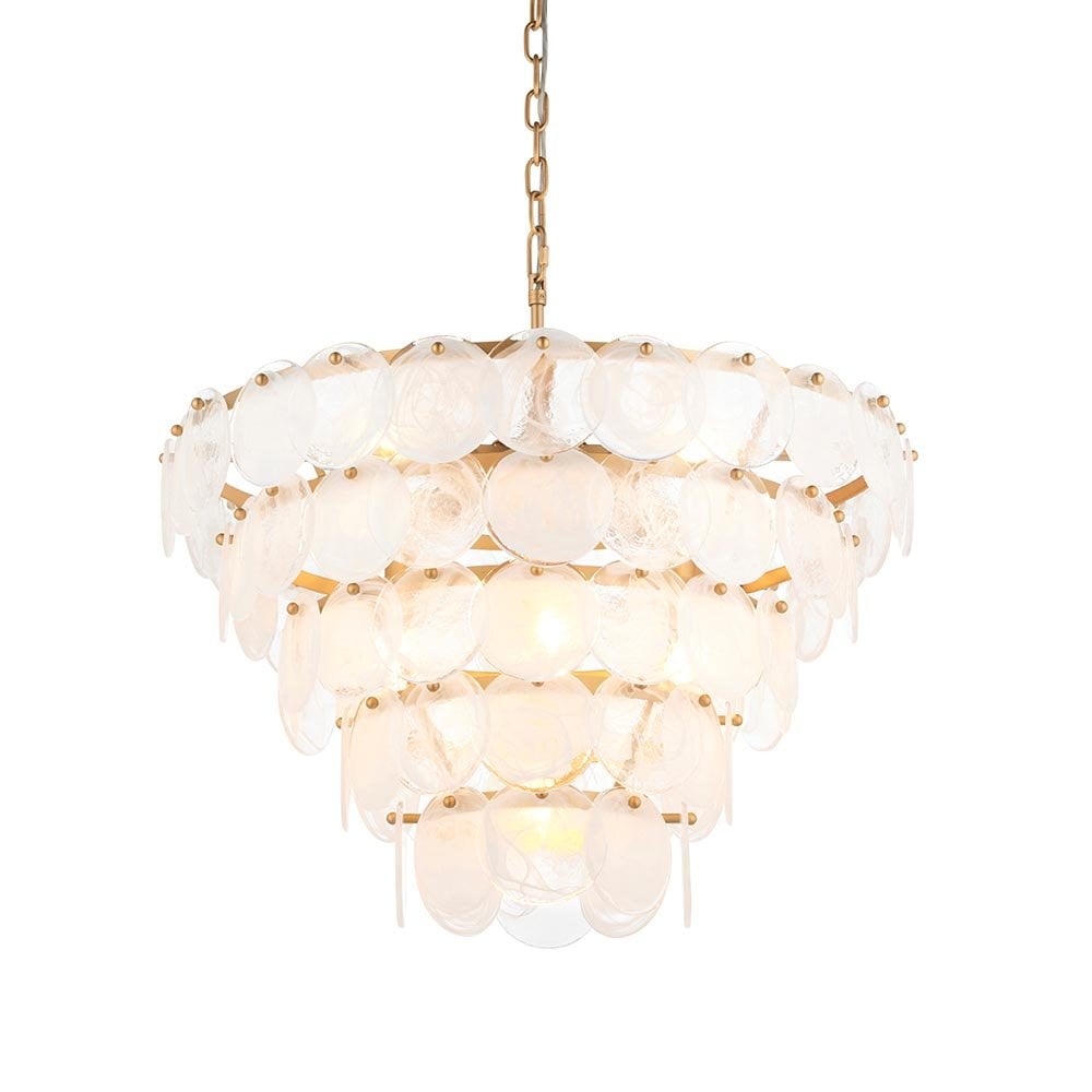 Bella Antique Gold with White & Clear Glass