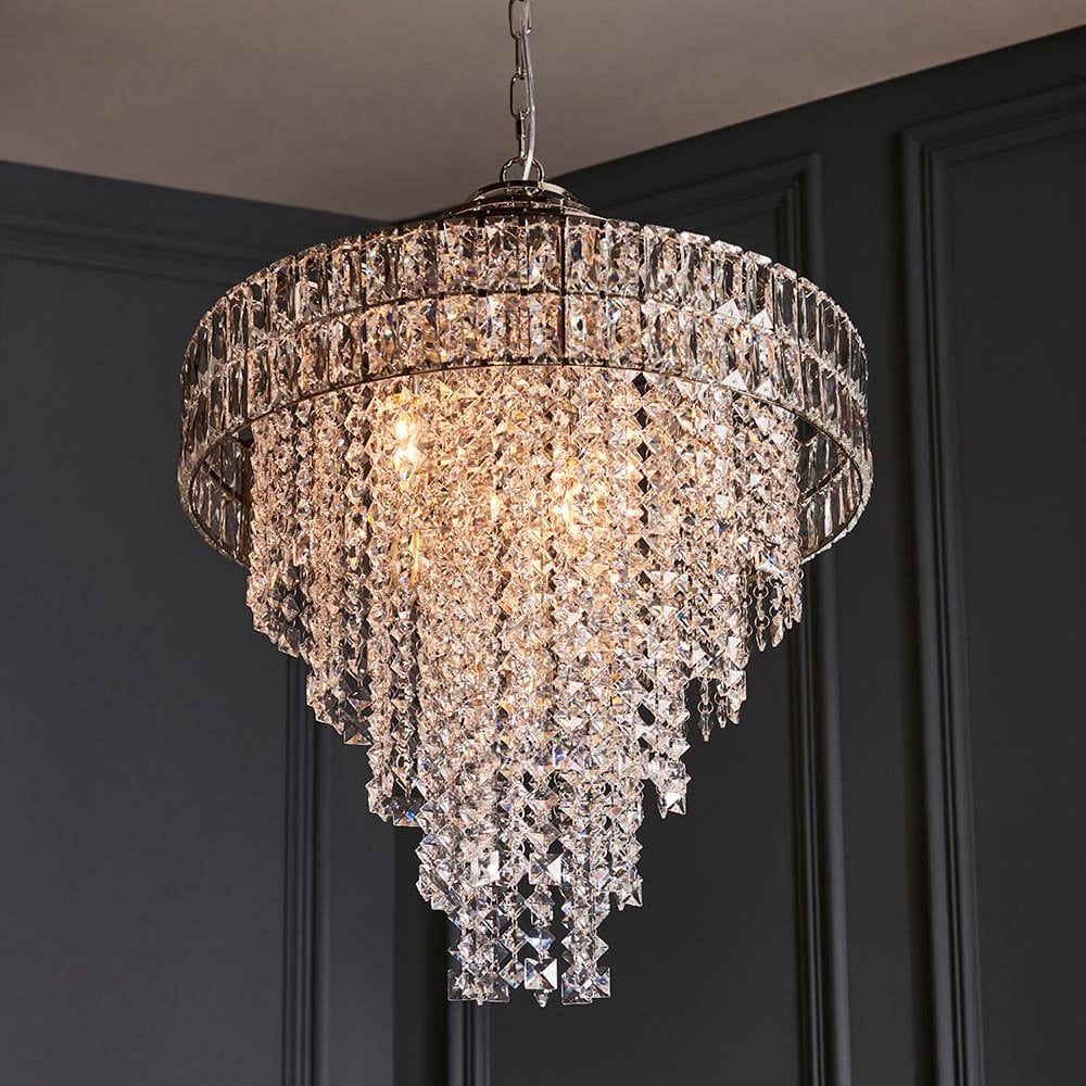 Beatrice 7 Light Tiered Crystal Chandelier