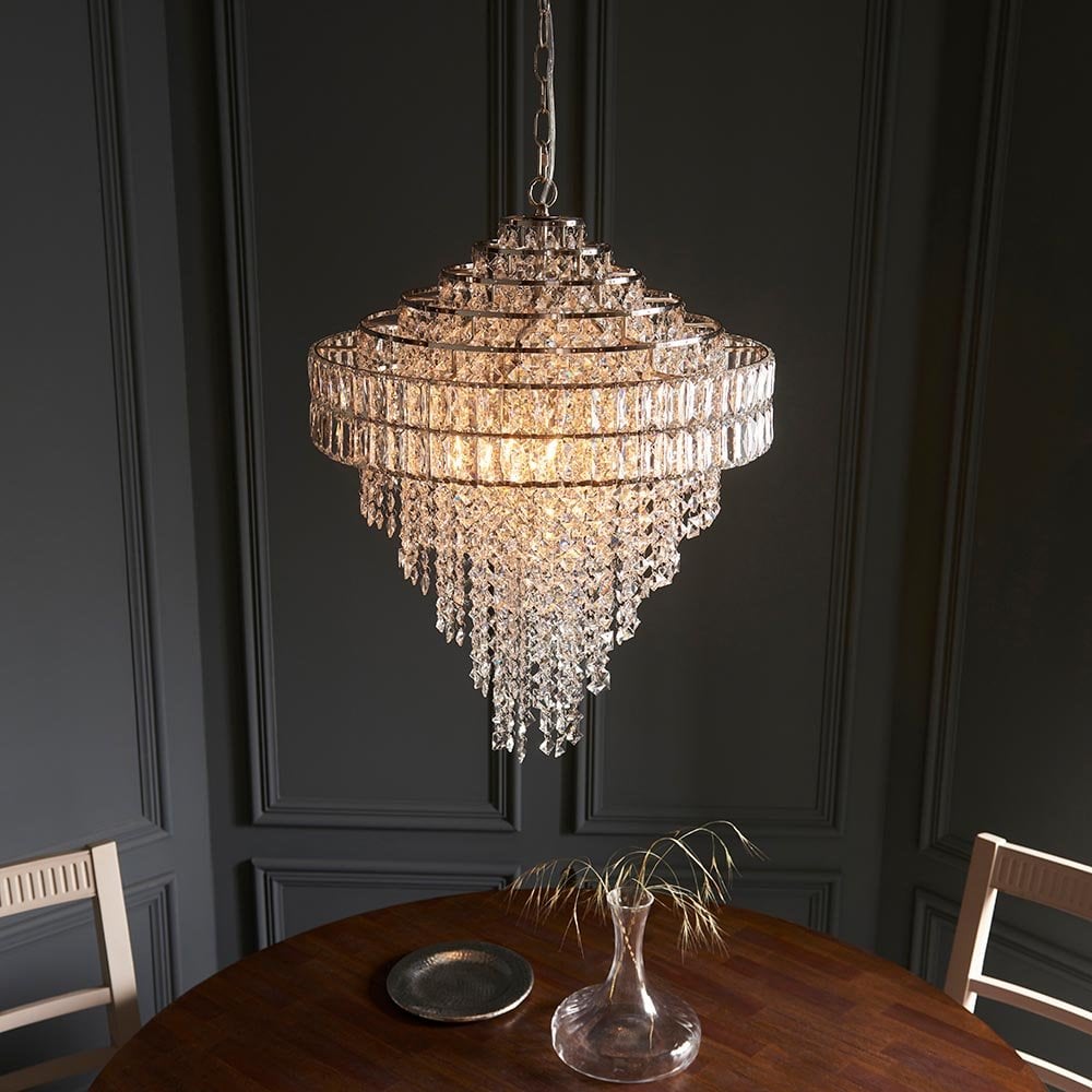 Beatrice 7 Light Tiered Crystal Chandelier