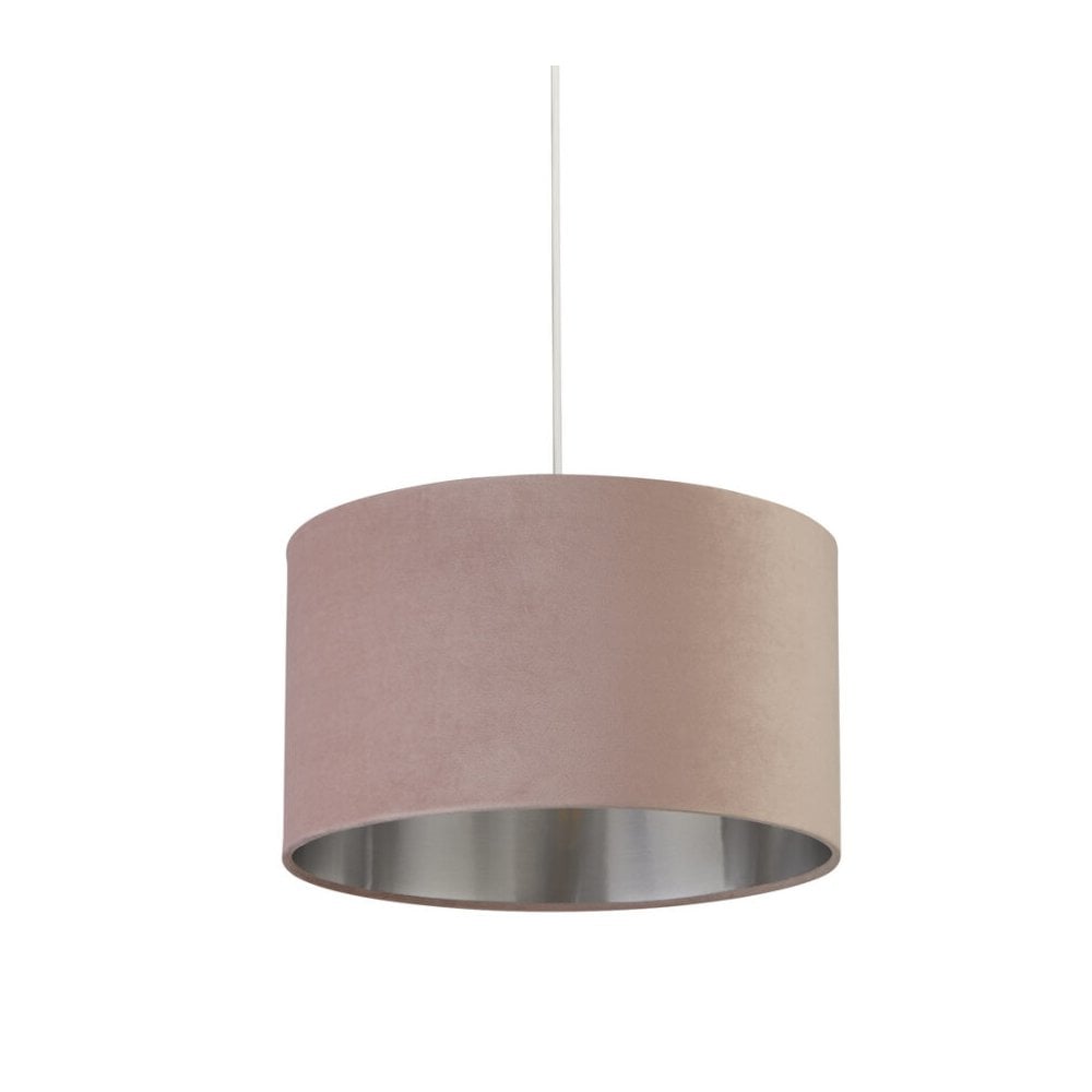 38cm Pink Velvet Drum Shade