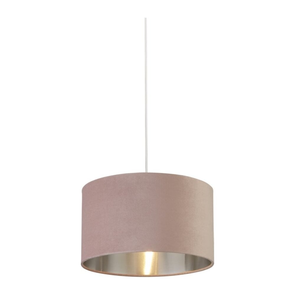 38cm Pink Velvet Drum Shade