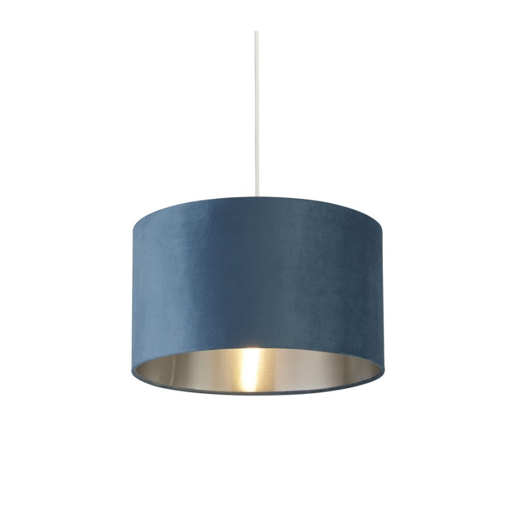28cm Teal Velvet Drum Shade