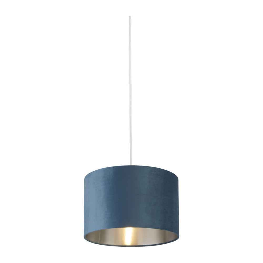 28cm Teal Velvet Drum Shade