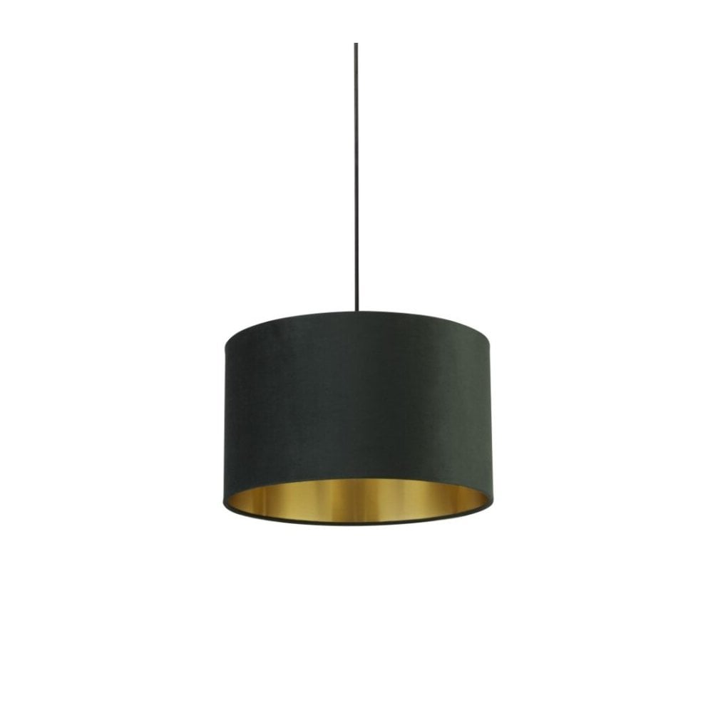 Green Velvet 40cm Drum Shade