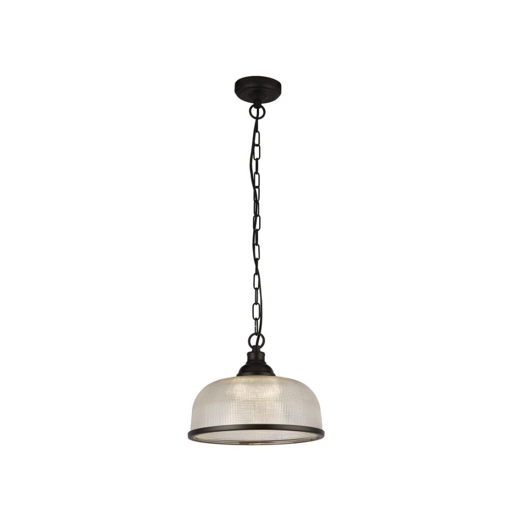 Highworth Single Black Pendant in Black Finish