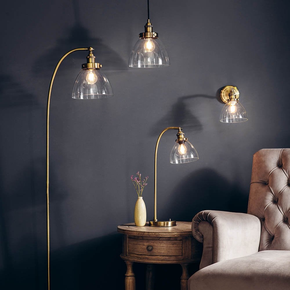 Hansen Single Pendant in Antique Brass
