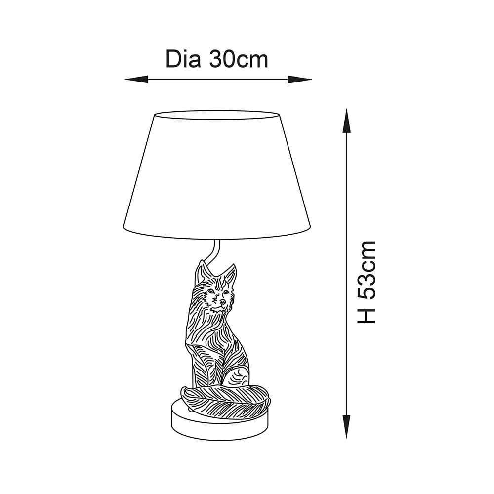 Fox Table Lamp C/W Shade