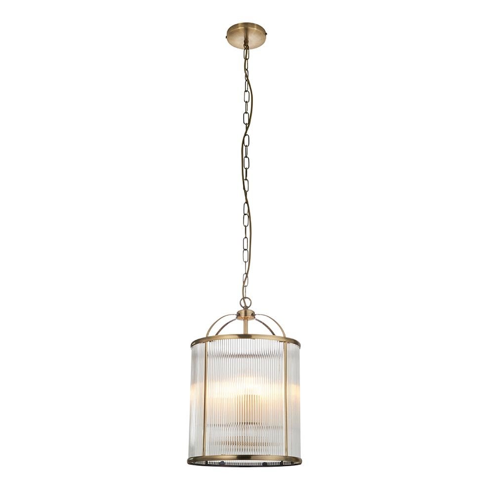 Lambeth 4 Light Ribbed Lantern Pendant