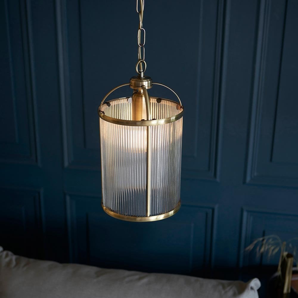 Lambeth Single Ribbed Lantern Pendant