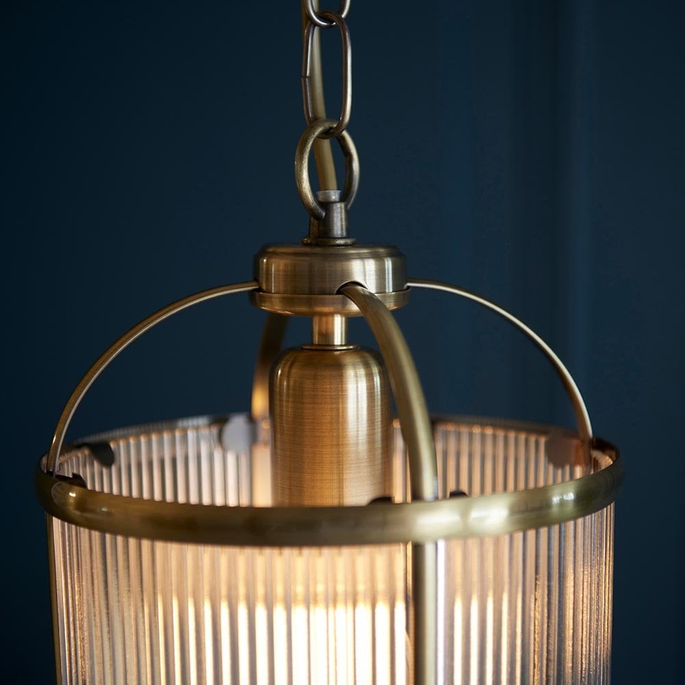 Lambeth Single Ribbed Lantern Pendant