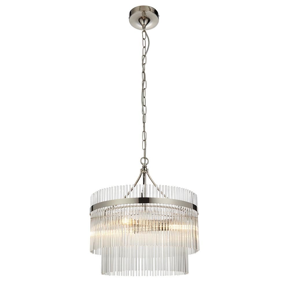 Marietta 3 Light Bright Nickel Pendant