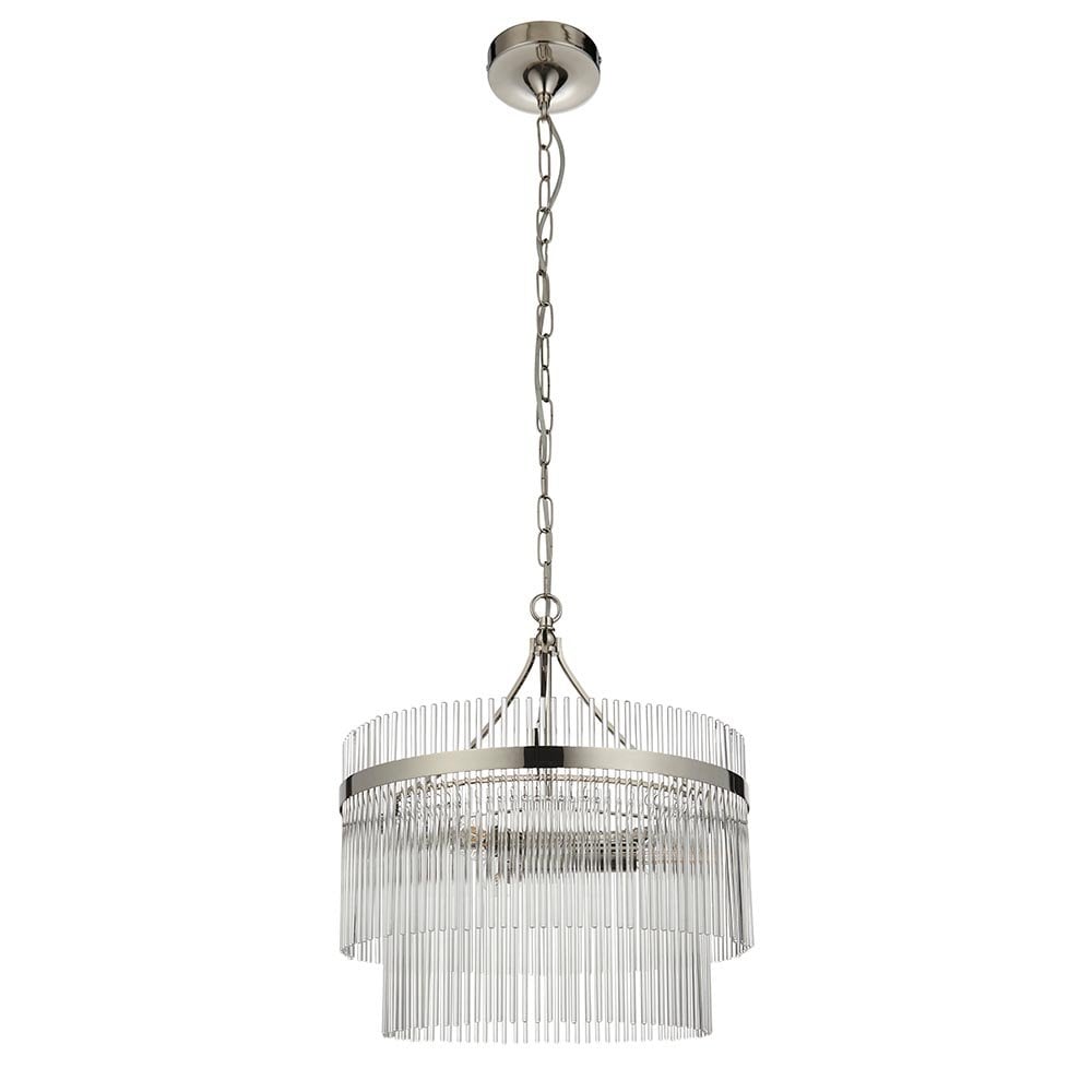 Marietta 3 Light Bright Nickel Pendant