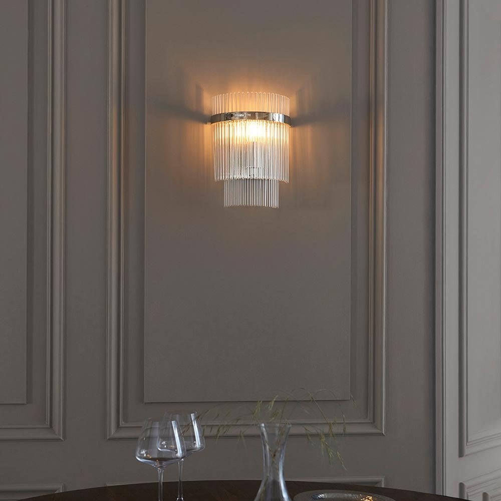 Marietta Bright Nickel Wall Light