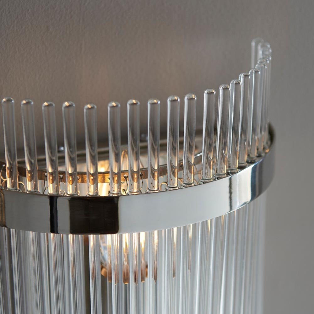 Marietta Bright Nickel Wall Light