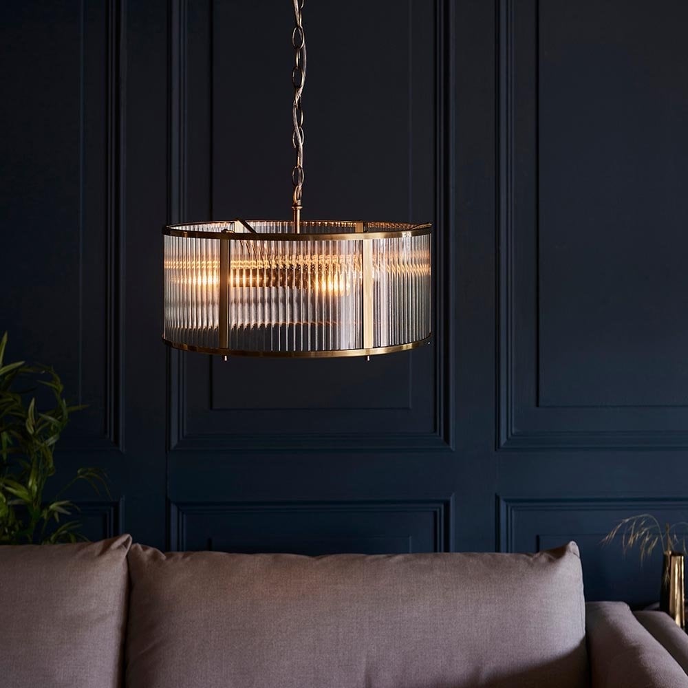 Ridgeton 3 Light Antique Brass Pendant